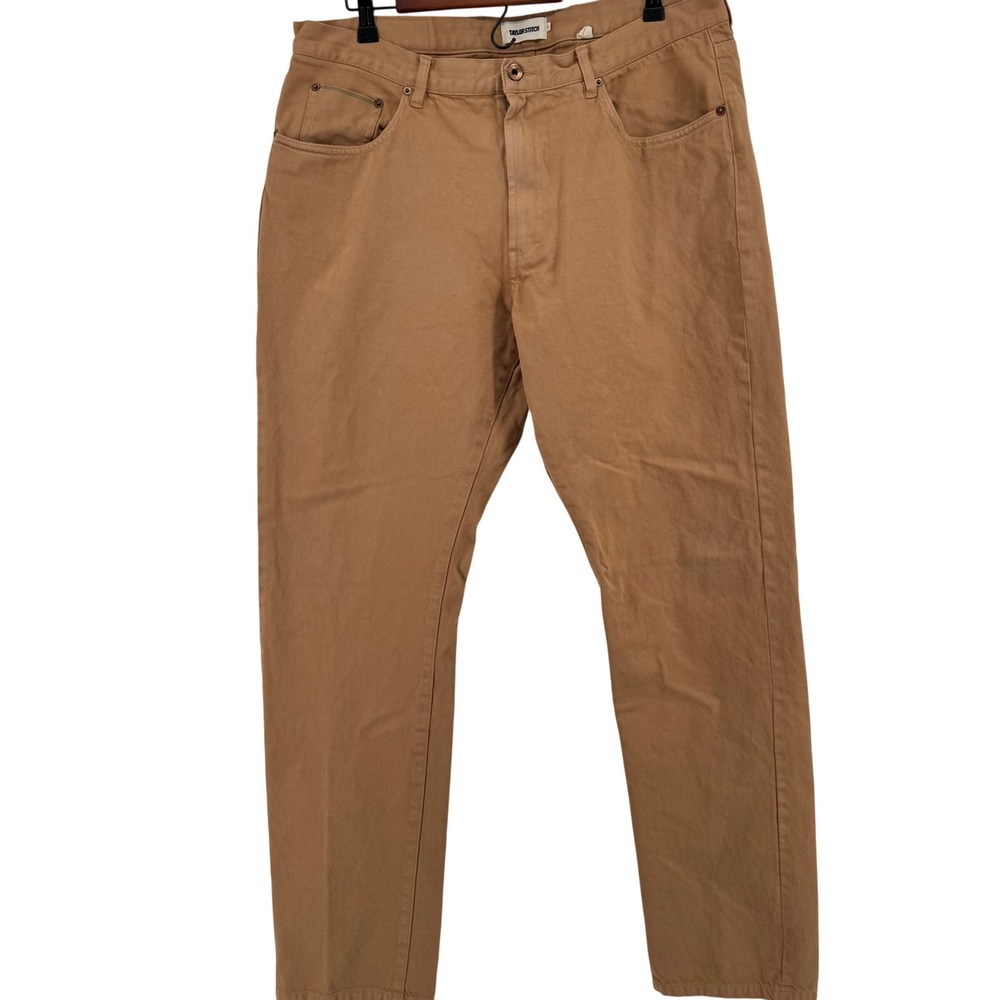 Taylor Stitch Democratic Chino Mens 36 Brown British Khaki Organic Cotton Pants